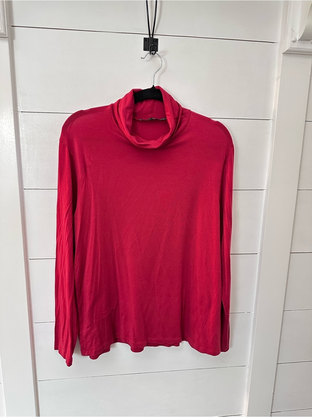 Gudrun Sjoden XL red softcore long sleeve coastal grandma quality turtleneck